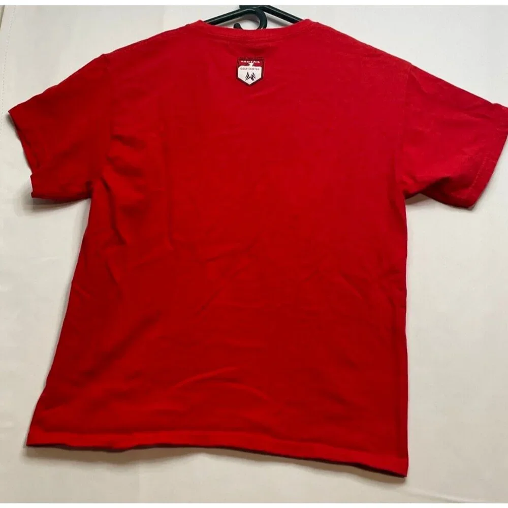 RedTail jr Golf Center shirt youth boys large short sleeve red